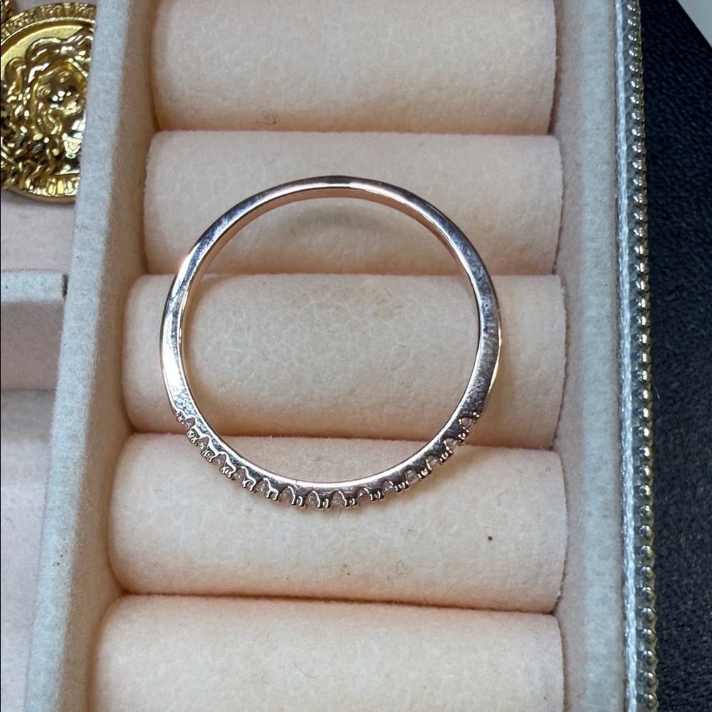 Rose Gold AAA CZ. Band size 10 - Picture 2 of 4